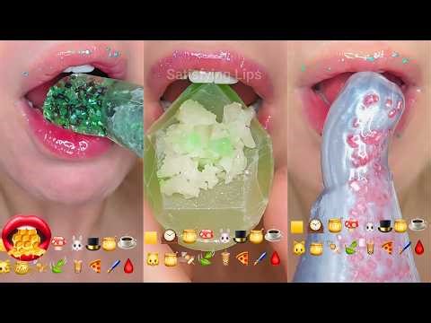 MOST POPULAR! ASMR Satisfying Eating Emoji Food Challenge