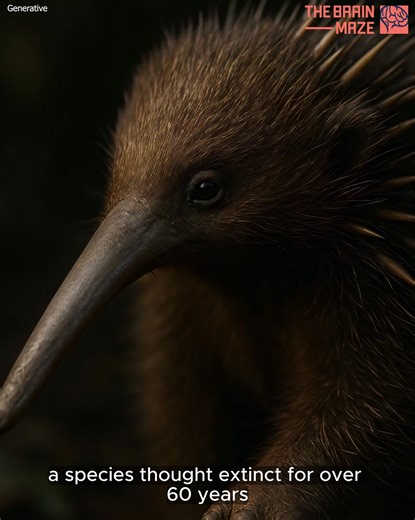 The Long-Beaked Echidna Caught on Camera! - Believed extinct for over 60 years, the long-beaked echidna (Zaglossus attenboroughi) has been found alive in the remote Cyclops Mountains of Indonesia. Once thought to be lost forever, this 200-million-year-old egg-laying mammal — a living relic of prehistoric times — has been captured in ultra-realistic cinematic detail. Using modern camera traps and indigenous knowledge, scientists from Oxford University confirmed the species’ survival in a groundbr