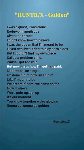 HUNTR/X - Golden (lyrics) Kpop Demon Hunters #lyrics #golden #trending