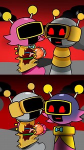 Pinki Bot Steals Fun Bots Heart!? // Fun Bot Steals Pinki Heart?! #sprunki #incredibox #animation | Zippy Animation