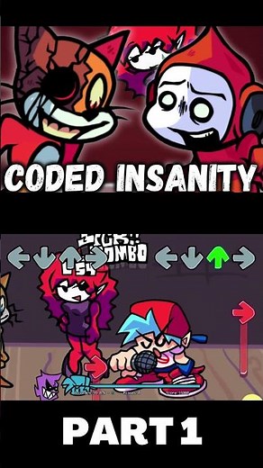 Coded Insanity - Scratch Aethos (PART 1) (canceled build | Conman) (FNF MOD) #shorts