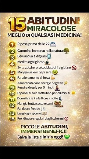 15 COSE SEMPLICI CHE POSSONO MIGLIORARE LA TUA SALUTE PIÙ DI QUANTO PENSI
