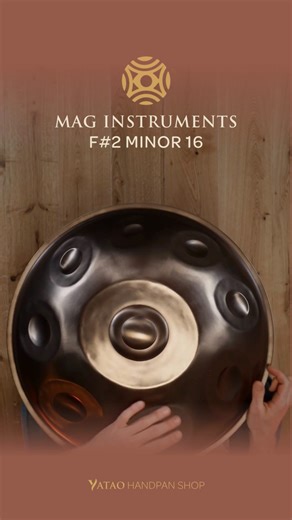 Yatao Handpan Shop on Instagram: "Introducing the MAG F#2 Minor 16 - an advanced Handpan built for depth and clarity. Crafted in Hungary by MAG, a maker known for thoughtful sound and scale design, this instrument combines precision tuning with a warm, natural resonance. The central note carries a gong-like presence - clear, spacious, and grounding - while the surrounding tones blend into a crisp, ceramic-like timbre. The result is an instrument that feels balanced, inspiring, and versatile ✨ Li