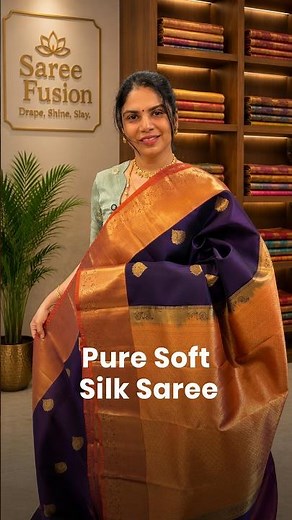 Pure Soft Silk Saree| templedesigner.com