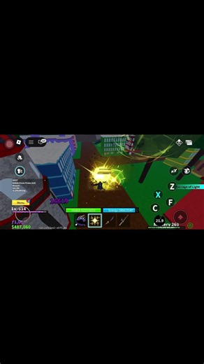 Light Fruit Is TOO OP for Grinding in Blox Fruits! ⚡🔥 #shorts