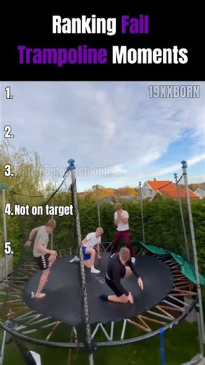 Ranking The Best Funny Trampoline Moments #funny #Meme #trampoline #shorts