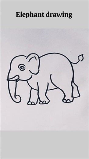how to draw an elephant easy step by step