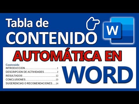 🛑 Cómo crear Tabla de CONTENIDO AUTOMÁTICA🏹 en Word 2022 muy Fácil