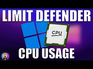 Limit Windows Defender CPU Usage
