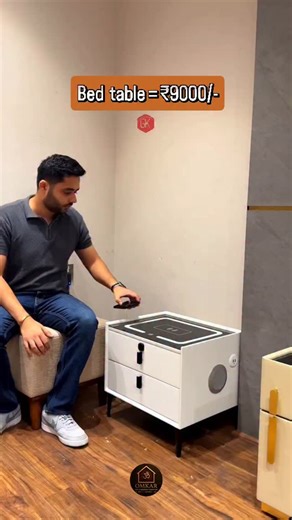 OMKAR FURNITURE AHMEDABAD 🇮🇳 on Instagram: "SMART SIDE TABLE – ALL-IN-ONE LUXURY & TECHNOLOGY ✨ Upgrade your living space with our Smart Side Table, where modern design meets smart technology. Designed for today’s smart homes, this table is not just furniture – it’s a complete tech lifestyle solution . 🔋 Wireless Charging Charge your smartphone easily without cables. Just place your phone on the surface and power up instantly. 🔐 Fingerprint Lock System Advanced fingerprint security keeps you
