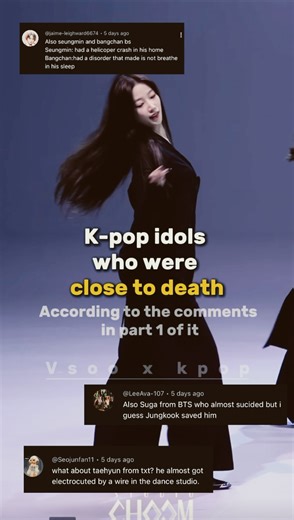 Kpop idols who were close to death 😱 #bts #suga #txt #kpop #idol #blackpink #jisoo #sugabts #iu