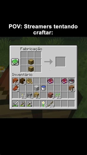 POV: streamers de Minecraft tentando craftar itens #Marcosfly #minecraft #shorts #MF