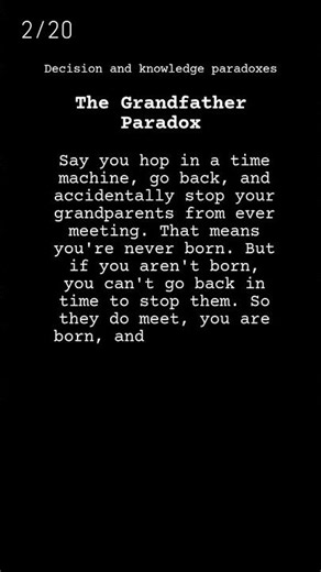The Grandfather Paradox 2/20 #thinking #philosophy