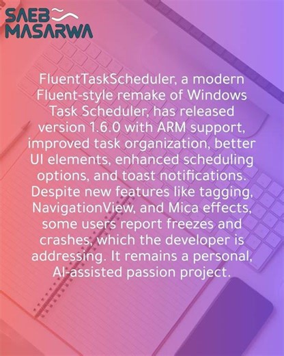 Unofficial Windows Task Scheduler updated with new features