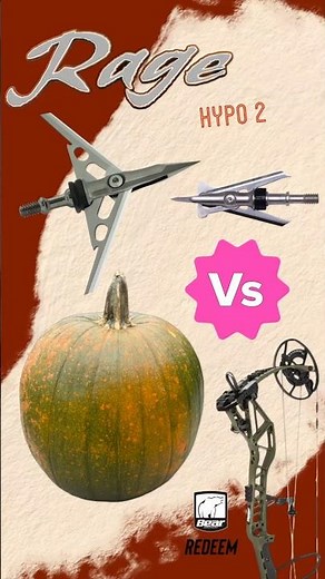 Rage Hypodermic 2 Broadhead: pumpkin destruction