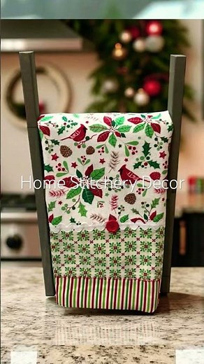 Christmas Craft - Easy Dish Towel Sewing Project