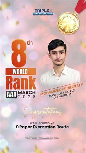 ACCA AAA 8th World Rank