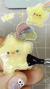 超简单又超可爱的冰透星星💫石塑黏土（教程）