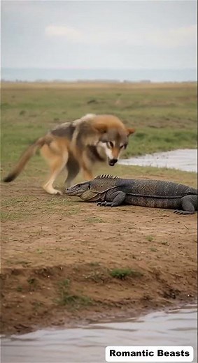 Baboon confused wolf with lizard and monitor lizard caught