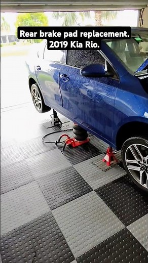 Rear brake pad replacement. 2019 Kia Rio.#kia #brake #brakeservice #frenos #diy #fyp #shorts