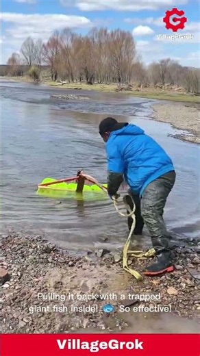 Ingenious Fishing Technique: Man Catches Fish with Unique Homemade Device