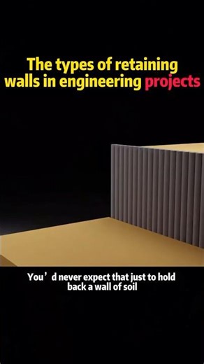 The types of retaining walls in engineering projects #usa🇺🇸 #science #knowledge