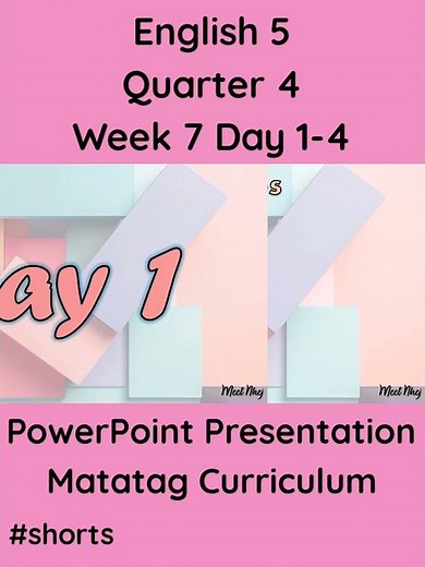English 5 Matatag Curriculum PowerPoint Presentation Quarter 4 Week 7 Day 1-4 #grade5matatag #ppt