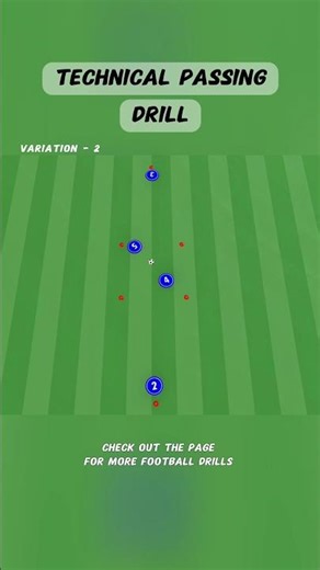 variation - 2 | technical passing drills #football #soccer #footballdrills #footballtraining