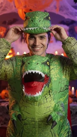 GOOSH Inflatable Dinosaur Costume Blow Up T Rex Outfit Quick Inflation Review #halloween#usashorts