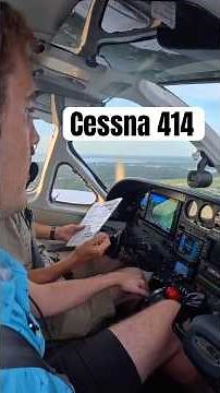 Landing The Cessna 414 #aviation #pilot #flying #multiengine