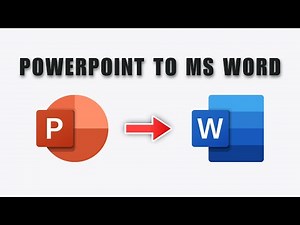 How To Convert PPT File To Word Text 2026 - Powerpoint To MS Word Document