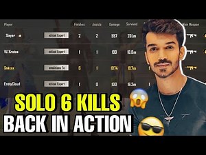 Solo 6 Kills In T1 - Snax Back In Action😎🔥