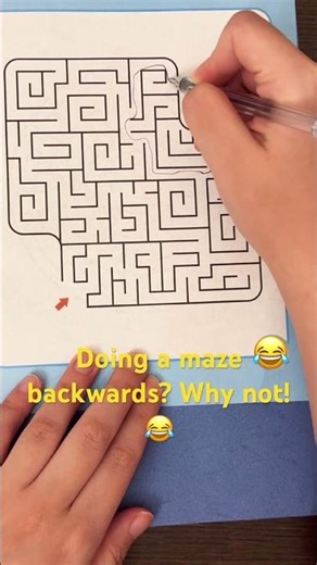 Doing a maze backwards? Why not! 😂 #maze #asmr #logic #brainlearning