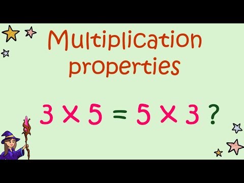 Multiplication properties. Commutative, associative, zero and one. Primary