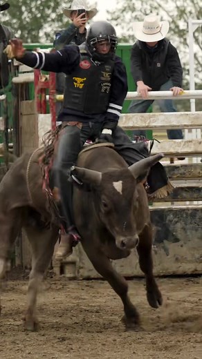 Learning to ride bulls at the rodeo school