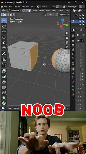 Blender Noob vs PRO: Convex Hull Function Explained in 60 Seconds - #blender #3d #shorts #cgi
