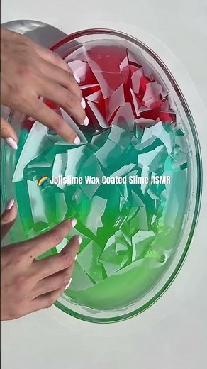 Rainbow Wax Shell Slime 🌈 Crazy Satisfying ASMR