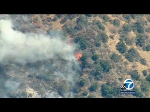 Fast-moving brush fire burning in Azusa; several structures threatened l ABC7