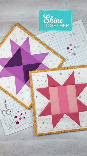 Join us for the 3rd week of the Shine Together Sew Along! Today we're showing you how to make Blocks L & M and sharing two alternate designer blocks! Head over to the RBD Blog for these tutorials✂️ https://www.rbdblog.com/2024/01/26/shine-together-sew-along-week-3/ | Riley Blake Designs