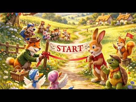 The Tortoise and the Hare 🐢🐇 | Short Animated Story & Read Aloud for Kids