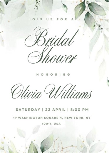Editable Bridal Shower Invitation Template | (digital Download 5x7 PDF) - Etsy