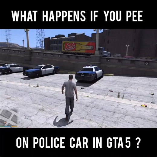 What happens if you pee on Police Car in GTA 5 ?? | The Game Debugger