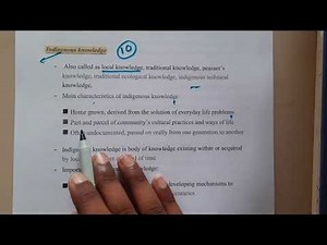 4.10 Indigenous knowledge