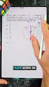 FUVEST geometry question and triangle area #mathematics