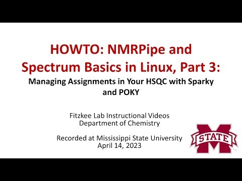 NMR Basics, Part 3: Managing Assignments in Your HSQC with Sparky and POKY