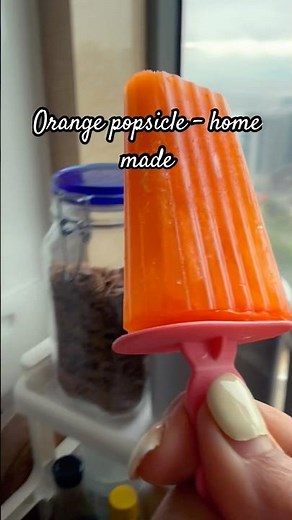 Make orange popsicle at home - #popsicle #recipeforpopsicle #icecream