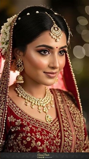 Indian Bride Transformation 💕 #wedding #makeup #shorts