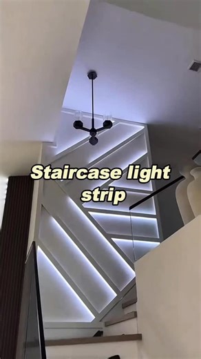 Aleadhomeappliances on Instagram: "staircase light strip #electrician #lamp #light #smarthome #lightingdecor #led #homedecor #lightingdesign #lampdesign #interiordesign #lampfactory #ledstriplights #ledstrips #diy #installation #designer #architect #architecture #instagood #home #atmosphere #aleadhome #aleadlighting"