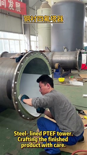 Benefits of Steel Lined PTFE / Teflon Towers #factory #PharmaceuticalEquipment #AbsorptionTower