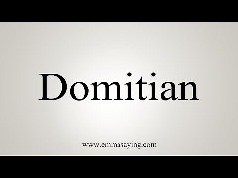 How To Say Domitian